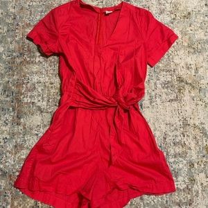 Red j.crew romper size 6